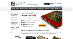 Desktop Screenshot of laserengravedmemories.com