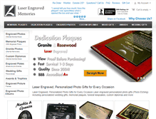 Tablet Screenshot of laserengravedmemories.com